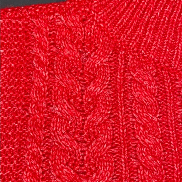 NWT CROPPED TURTLENECK CABLE SWEATER - Picture 6 of 6